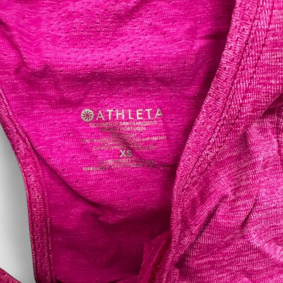 Athleta Tank Top Womens XS Pink Nylon Gym Workout Running Sleeveless - Picture 3 of 4